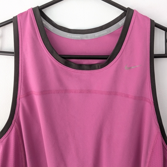 Nike Dri-fit Miler Running Training Pink Tank Top In Size M - Picture 2 of 8